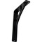 Ekena Millwork Galveston Wrought Iron Bracket, (Single center brace), Powder Coated Black 1 1/2"W x 5 1/2"D x 8"H BKTM01X05X08SGL - alternate 1